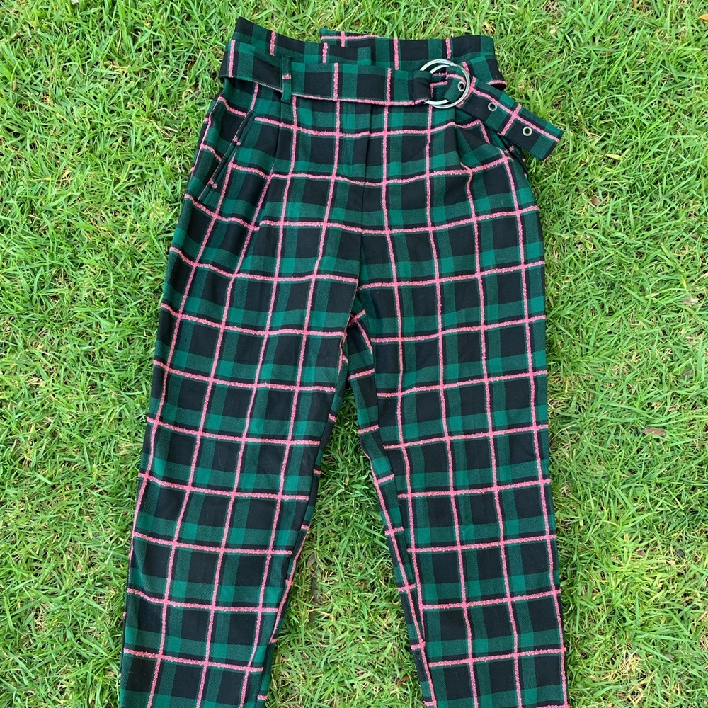 Topshop Tartan Plaid Trousers